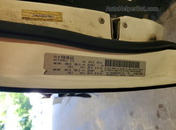 1C4NJDEB0GD785577 2016 JEEP COMPASS White Вид наклейки з VIN-кодом