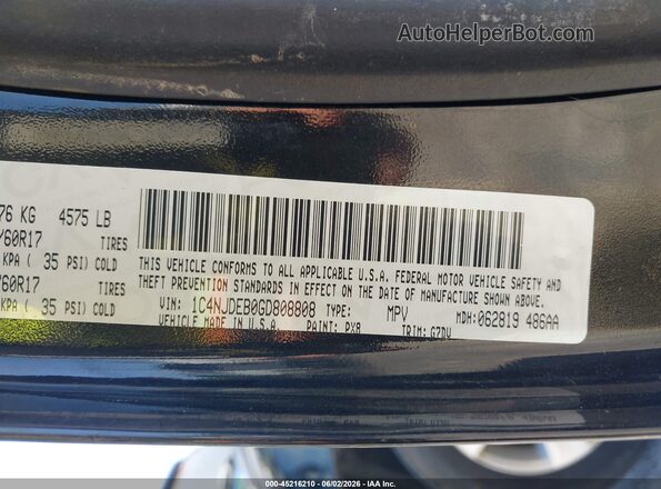 1C4NJDEB0GD808808 2016 JEEP COMPASS Black 