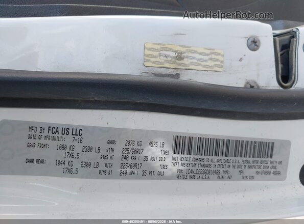 1C4NJDEB3GD810469 2016 JEEP COMPASS Белый Вид подкапотного пространства
