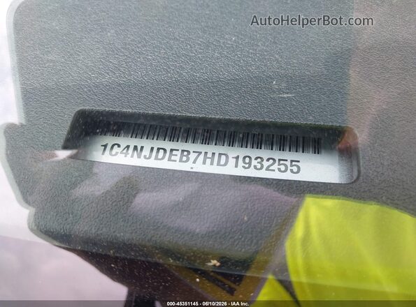 1C4NJDEB7HD193255 2017 JEEP COMPASS Серый Вид подкапотного пространства