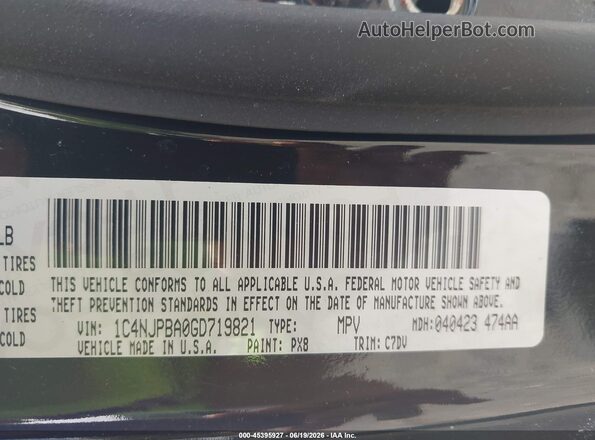 1C4NJPBA0GD719821 2016 JEEP PATRIOT Black 