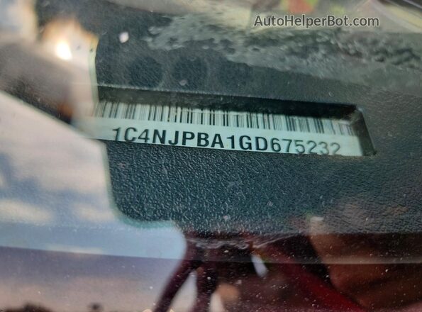 1C4NJPBA1GD675232 2016 JEEP PATRIOT Red VIN կոդի պիտակի տեսք