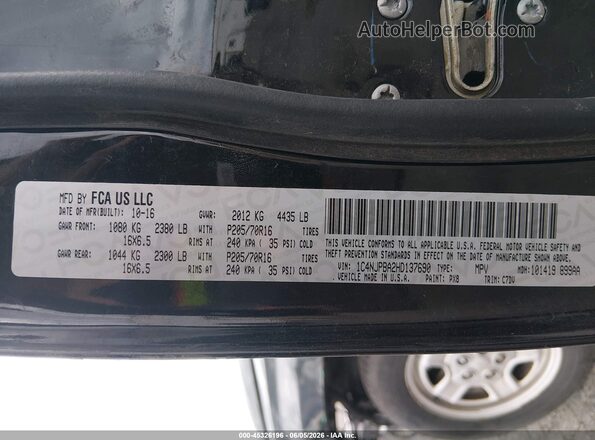 1C4NJPBA2HD137690 2017 JEEP PATRIOT Black Շարժիչի բաժամունքի տեսք