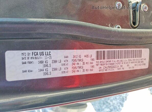 1C4NJPBA5GD622114 2016 JEEP PATRIOT Charcoal Շարժիչի բաժամունքի տեսք