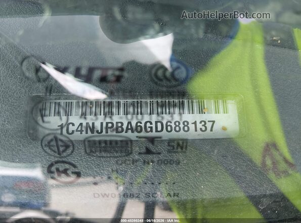 1C4NJPBA6GD688137 2016 JEEP PATRIOT Серый Вид подкапотного пространства