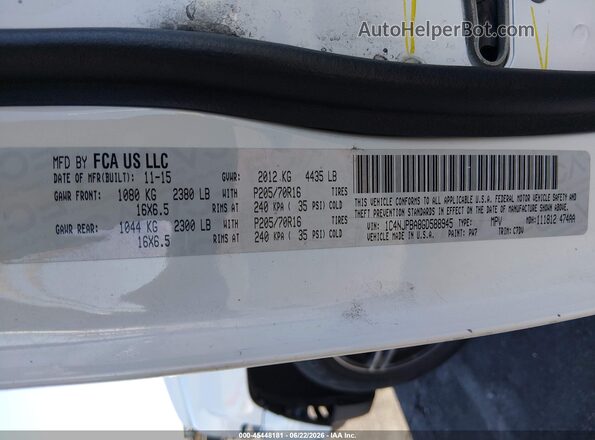 1C4NJPBA8GD588945 2016 JEEP PATRIOT White Vista del compartimento del motor