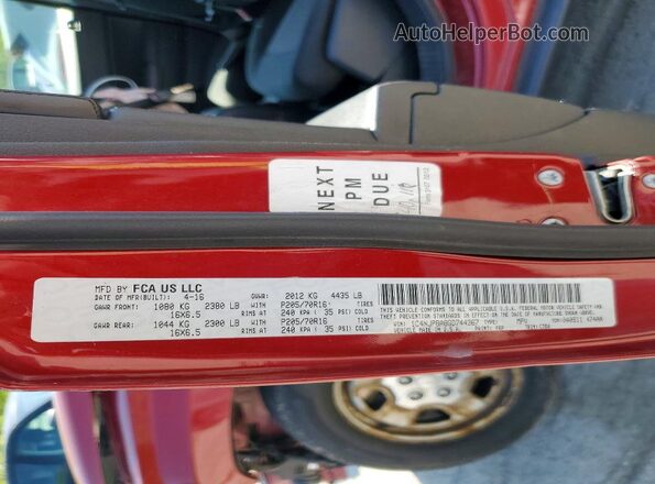 1C4NJPBA8GD744367 2016 JEEP PATRIOT Red Vista interior de 360 grados