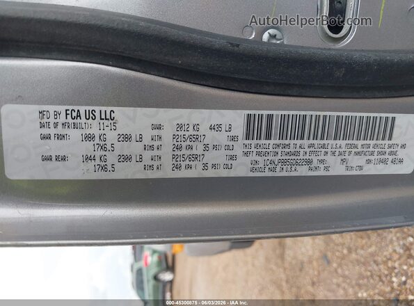 1C4NJPBB5GD622980 2016 JEEP PATRIOT Silver Engine compartment view