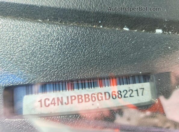 1C4NJPBB6GD682217 2016 JEEP PATRIOT Black Vista de la etiqueta del VIN