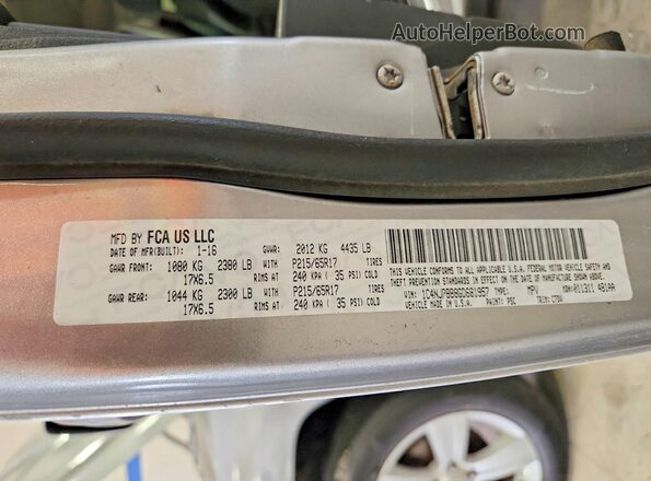 1C4NJPBB8GD681957 2016 JEEP PATRIOT Серебряный Вид наклейки с VIN-кодом
