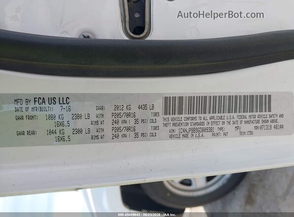 1C4NJPBB9GD809381 2016 JEEP PATRIOT White ძრავის განყოფილების ხედი