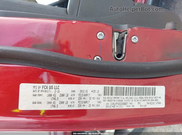 1C4NJPFA2GD698867 2016 JEEP PATRIOT Maroon 