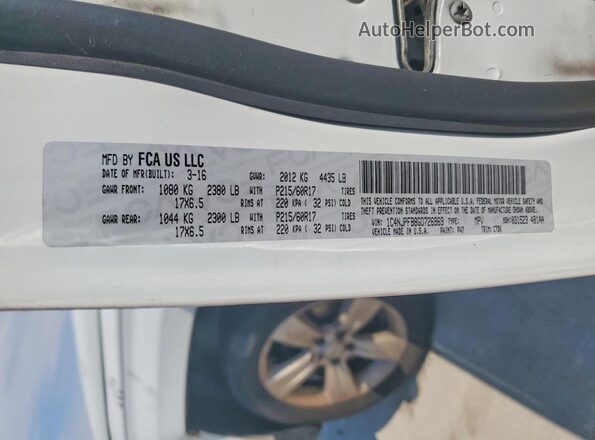 1C4NJPFB8GD726969 2016 JEEP PATRIOT Белый 
