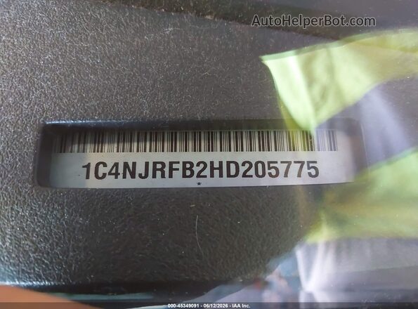 1C4NJRFB2HD205775 2017 JEEP PATRIOT Черный Вид подкапотного пространства