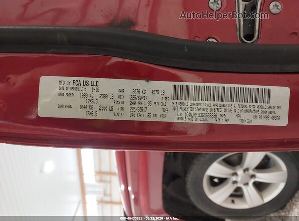 1C4NJRFB3GD669236 2016 JEEP PATRIOT Red ძრავის განყოფილების ხედი
