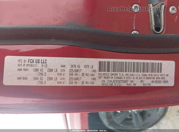 1C4NJRFB7GD753057 2016 JEEP PATRIOT Red Widok komory silnika