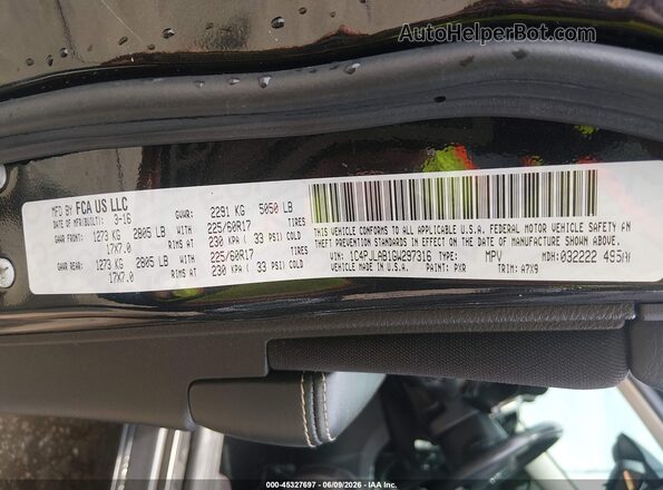 1C4PJLAB1GW297316 2016 JEEP CHEROKEE Black Widok komory silnika