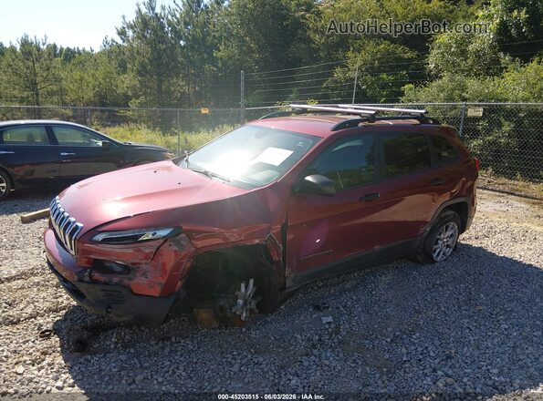 1C4PJLAB2HW661566 2017 JEEP CHEROKEE Red Vista tres cuartos delantera izquierda