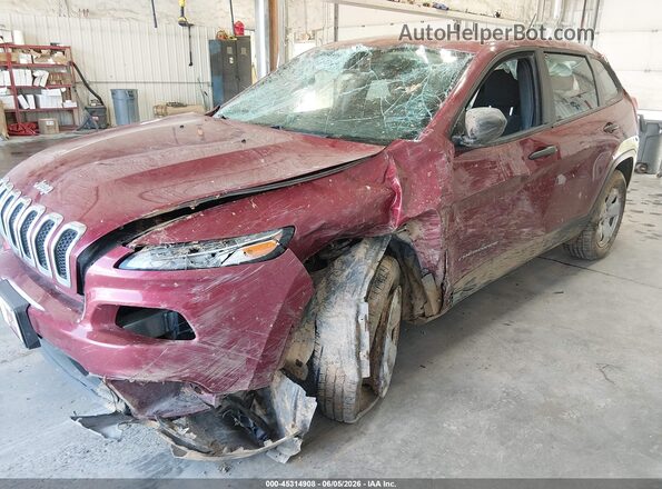1C4PJLAB4GW179308 2016 JEEP CHEROKEE Red 