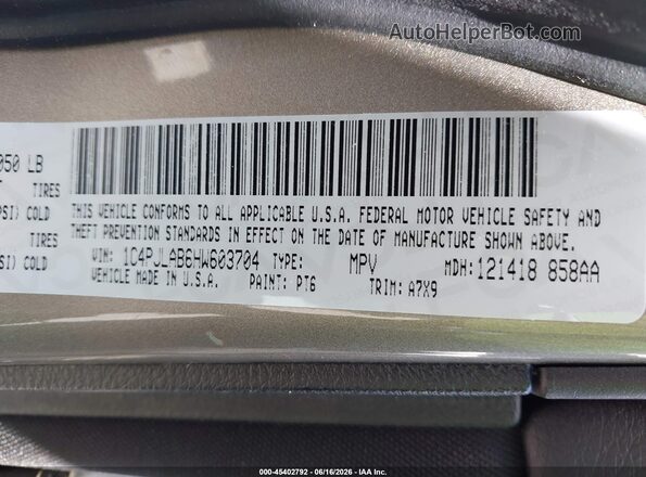 1C4PJLAB6HW603704 2017 JEEP CHEROKEE Gold 