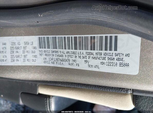 1C4PJLAB7HW603470 2017 JEEP CHEROKEE Brown Vista del compartimento del motor