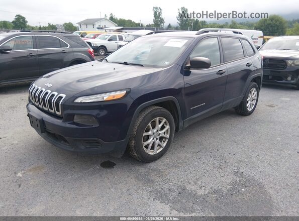 1C4PJLAB9GW190773 2016 JEEP CHEROKEE Blue Առջևի ձախ երեք քառորդ տեսարան