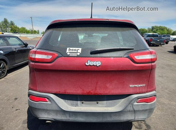 1C4PJLAB9HD231822 2017 JEEP CHEROKEE Maroon Հետևի տեսք
