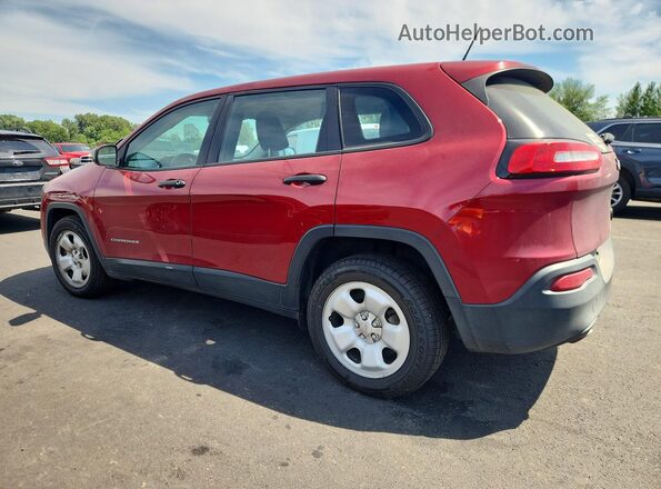 1C4PJLAB9HD231822 2017 JEEP CHEROKEE Maroon Հետևի ձախ
