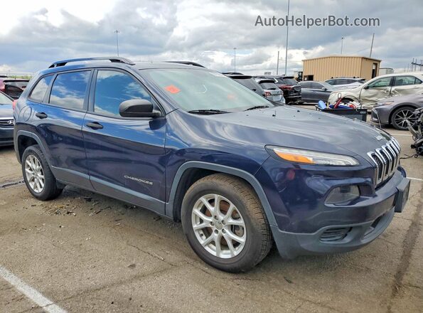1C4PJLABXGW207306 2016 JEEP CHEROKEE Синий Передняя правая четверть