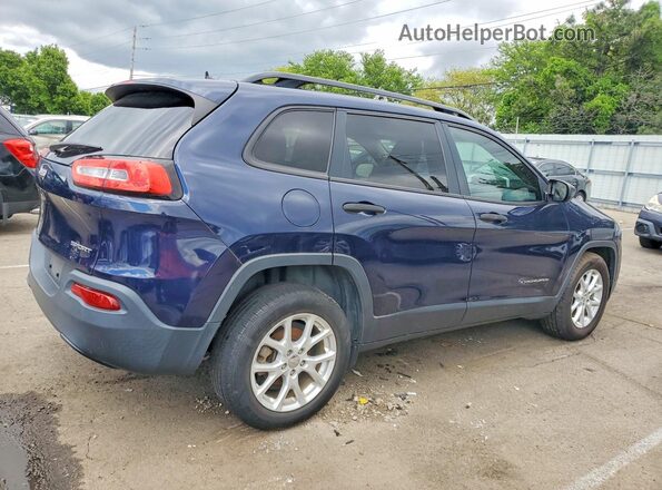 1C4PJLABXGW207306 2016 JEEP CHEROKEE Синий Задняя правая четверть