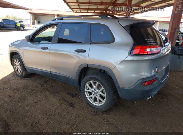 1C4PJLAS1GW208165 2016 JEEP CHEROKEE Silver Trasero izquierdo