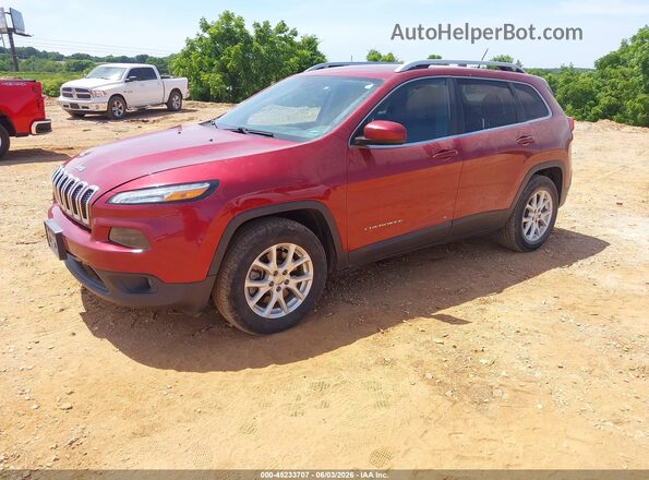 1C4PJLCB0HW644651 2017 JEEP CHEROKEE Maroon Առջևի ձախ երեք քառորդ տեսարան