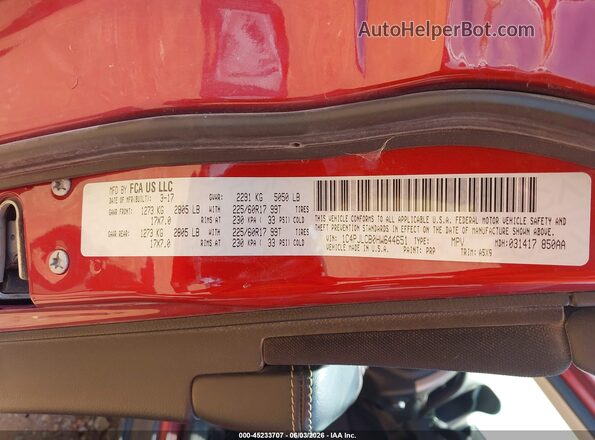 1C4PJLCB0HW644651 2017 JEEP CHEROKEE Maroon Շարժիչի բաժամունքի տեսք