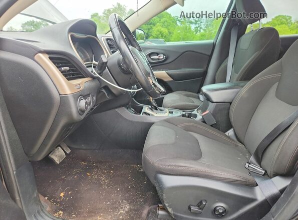 1C4PJLCB0HW650725 2017 JEEP CHEROKEE Black წინა სალონის ხედი