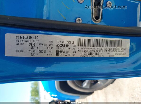 1C4PJLCB0JD595646 2018 JEEP CHEROKEE Blue Vista del compartimento del motor