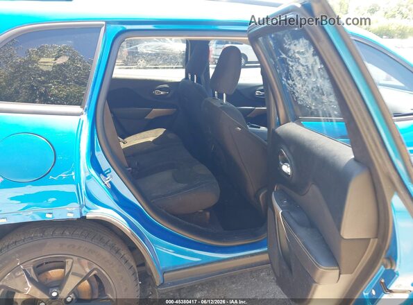 1C4PJLCB0JD595646 2018 JEEP CHEROKEE Blue Vista de la etiqueta del VIN