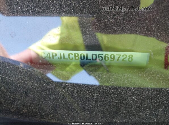 1C4PJLCB0LD569728 2020 JEEP CHEROKEE Синий Вид подкапотного пространства