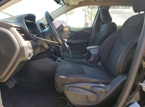 1C4PJLCB2HW508554 2017 JEEP CHEROKEE Black წინა სალონის ხედი