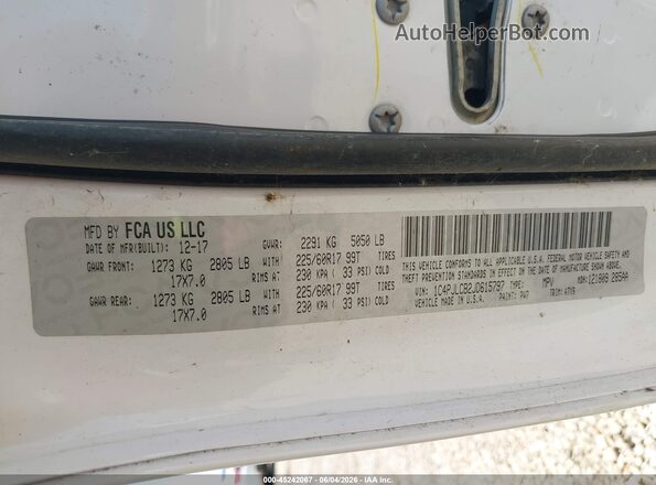 1C4PJLCB2JD615797 2018 JEEP CHEROKEE White Vista del compartimento del motor