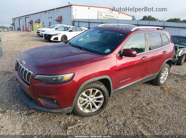1C4PJLCB2KD109534 2019 JEEP CHEROKEE Maroon Przód lewy