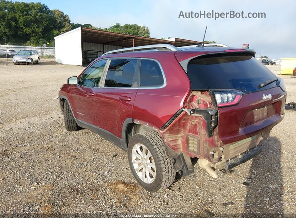 1C4PJLCB2KD109534 2019 JEEP CHEROKEE Maroon Tył lewy