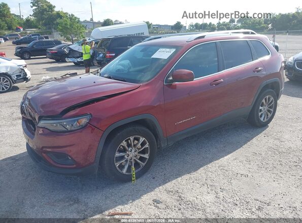 1C4PJLCB2KD222934 2019 JEEP CHEROKEE Бордовый Передняя левая четверть