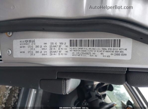 1C4PJLCB3HW596272 2017 JEEP CHEROKEE Silver Вид підкапотного простору