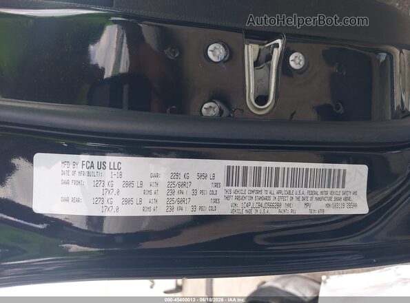 1C4PJLCB4JD566280 2018 JEEP CHEROKEE Black Вид підкапотного простору