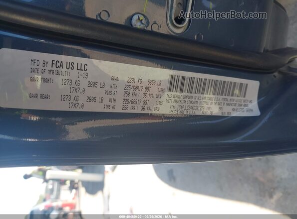 1C4PJLCB4KD381373 2019 JEEP CHEROKEE Blue Շարժիչի բաժամունքի տեսք