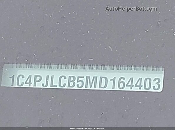 1C4PJLCB5MD164403 2021 JEEP CHEROKEE Белый 
