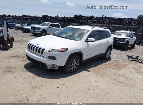 1C4PJLCB6JD566023 2018 JEEP CHEROKEE White წინა მარცხენა ხედი სამი მეოთხედიდან