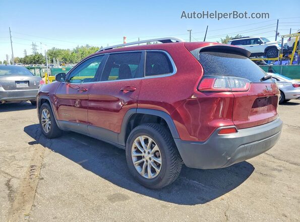 1C4PJLCB6KD348732 2019 JEEP CHEROKEE Burgundy უკანა მარცხენა