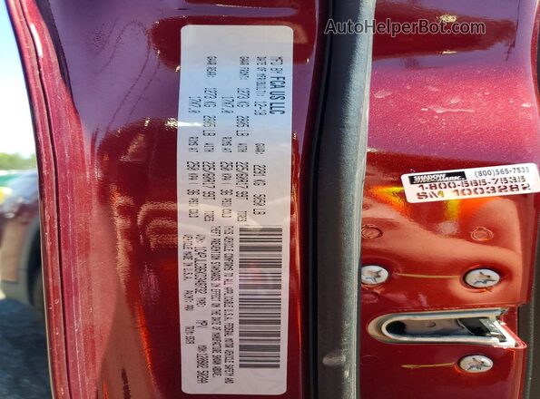 1C4PJLCB6KD348732 2019 JEEP CHEROKEE Burgundy VIN კოდის სტიკერის ხედი