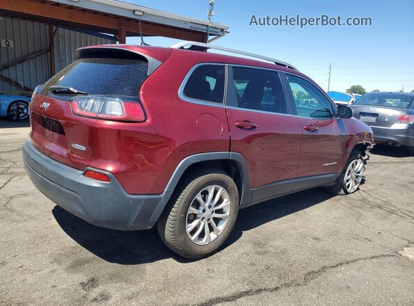 1C4PJLCB6KD348732 2019 JEEP CHEROKEE Burgundy უკანა მარჯვენა